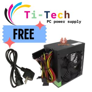 600W PC Power Supply PSU PFC SATA TI-TECH 24-PIN Silent Fan Computer 600 Watt 14cm - black -tested product -black silver - with 1 year warranty with ac cot free
