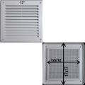 Classic Vent Ventilation Grille Cover 12 inch For Wall Ceiling Mounted Vent Built-in Fly Screen Mesh air vent cover for Bathroom Office Home. 