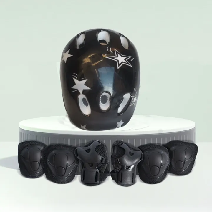 7-Piece%20Children's%20Helmet%20And%20Elbow%20Protector%20Set,%20Roller%20Skating,%20Skiing,%20Youth%20Cycling%20Sports%20Knee%20Pads,%20Helmet%20Protector%20Set%20-%20Image%203