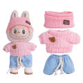 6.7inch Labubu Clothing Accessories Set Hat + Clothes + (Pants or Skirt) Doll Clothes Suitable for Fashion Plush Dolls Shoes.