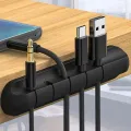 Cable Organizer Management Wire Holder Flexible USB Cable Winder Tidy Silicone Clips For Mouse Keyboard Earphone Protector. 