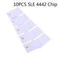 10PCS SLE 4442 Chip With Hico Magnetic Stripe Contact IC Card 2 in 1 Blank PVC IC Cards. 