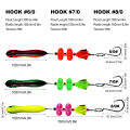 ZYZHE Catfish Rigs 1PC with 6/0# 7/0# 8/0# Circle Hooks Fake Bait Float and Ringing Bead Ideal for Catfish Fishing Sets. 
