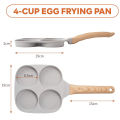 Egg Pan Omelette Pan 4-Cup Nonstick Granite Omelette Skillet Pancake Pan Healthy Egg Cooker Suitable for Gas Stove & Induction. 