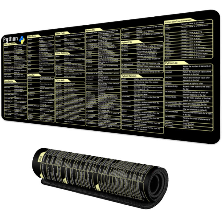 Python%20Programing%20Mouse%20Pad%20Large%20for%20Pycharm%20Shortcuts%20Cheat%20Sheet%20Keyboard%20Mousepad%20Software%20Web%20AI%20Engineer%20Desk%20Mat%20Office%20-%20Image%206