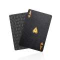 Black Playing Cards, Cool Black Foil Decks of Cards, Waterproof Playing Cards & Flexible Poker Cards with Box, Great for Party. 