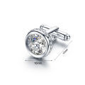 PINANNIE Men's Crystal Cufflinks for Wedding, Elegant Business Formal Dress Shirt Accessories, for Groom, Him, Father's Day.