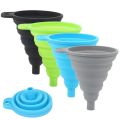 Universal Foldable Car Engine Funnel Silicone Liquid Funnel Washer Fluid Change Portable Auto Engine Oil Petrol Change Funnel. 