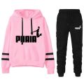 Autumn Winter Jogging Women's Tracksuit Casual Sports Suit Loose and Comfortable Daily Stripe Hoodie Two Piece Set Matching Sets. 