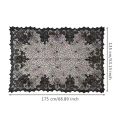 1 Pcs of Halloween Lace Tablecloth Spider Web Skull Pattern Rectangular Shape for Party Decoration Haunted House Pumpkin Design.