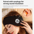 Soundproof Sleeping Earmuffs Snore Isolation Noise Plush Blindfold Eyes Bandage For Office Dorm Travel Lunch Breaks.