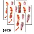 Zombie Scars Tattoos with Fake Scab Bloody Makeup Fool's Day Prank Props Party Decoration Wound Scary Sticker for Cosplay Costum. 