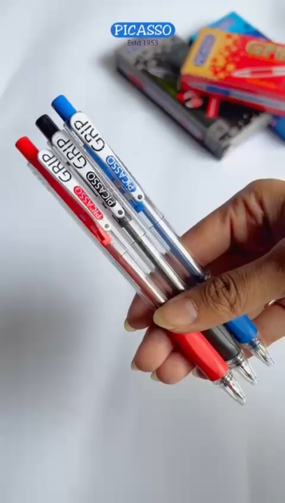 Picasso High Quality Grip Ball Pens 10 Pcs Packet