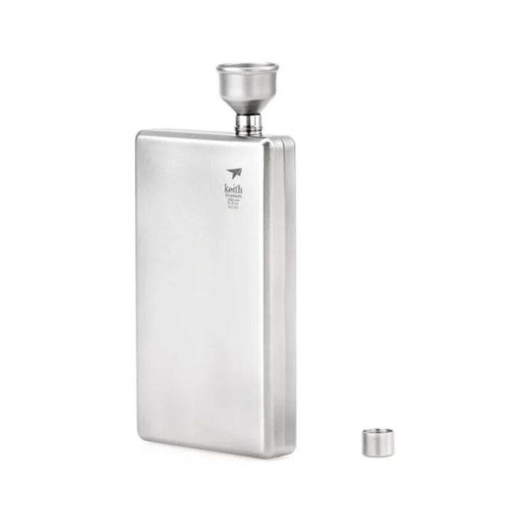 Keith%20Pure%20Titanium%20Hip%20Flask%20With%20Funnel%20100ml%20Drinkware%20Outdoor%20Sports%20Camping%20Hiking%20Pot%20Whiskey%20Wine%20Alcohol%20Bottle%20-%20Image%206