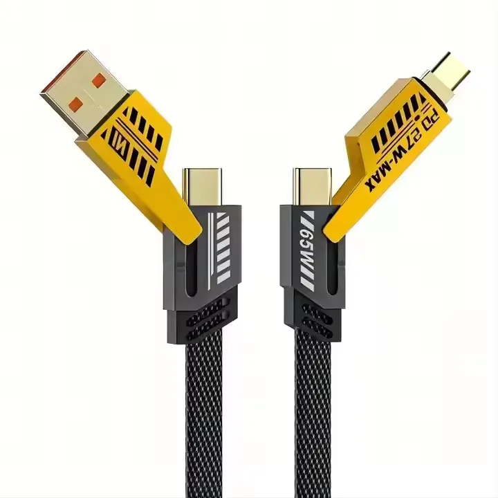 Nylon%20Braided%20Zinc%20Alloy%20Material%20Hot%20Selling%20High%20Quality%20Pd%2027W%20to%2065W%204%20in%201%20Usb%20Fast%20Charging%20Data%20Cable%20for%20Iphone%20-%20Image%202