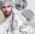 Traditional Palestinian Style Embroidered Men Scarf Kifaya witj Hand made|| Arabian Style Shemagh Scarf Romal for men, Gents romal for summer. 