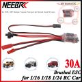 NEEBRC 30A Brushed ESC Forward Backward Brake Dual Way Speed Controller for 1/16 1/18 1/24 RC Mini Car Boat 370 380 390 Motor. 