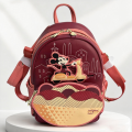 Loungefly Disney Mickey Mouse Ear Pu Leather Women's Backpack Castle Cosplay Leisure Travel Bag Mini Children's Schoolbag.