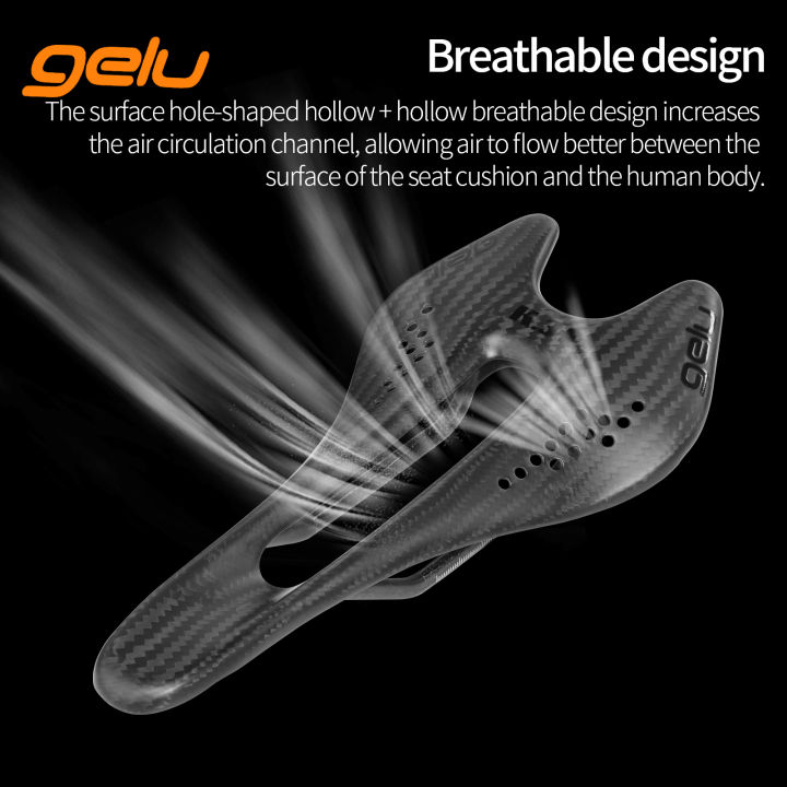 gelu%20Bicycle%20Carbon%20Fiber%20Saddle%20Ultralight%2055g%20Hollow%20Breathable%20Ergonomics%20Mtb%20Road%20Bicycle%20Full%20Carbon%20Fiber%20Cushion%20-%20Image%205