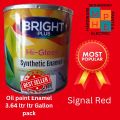 budget and pocket Friendly, Bright Plus Hi Gloss synthetic Enamel, 3.64 litre Gallon, Oil Paint, available in different colors with free shipping nation wide for limited time only. 