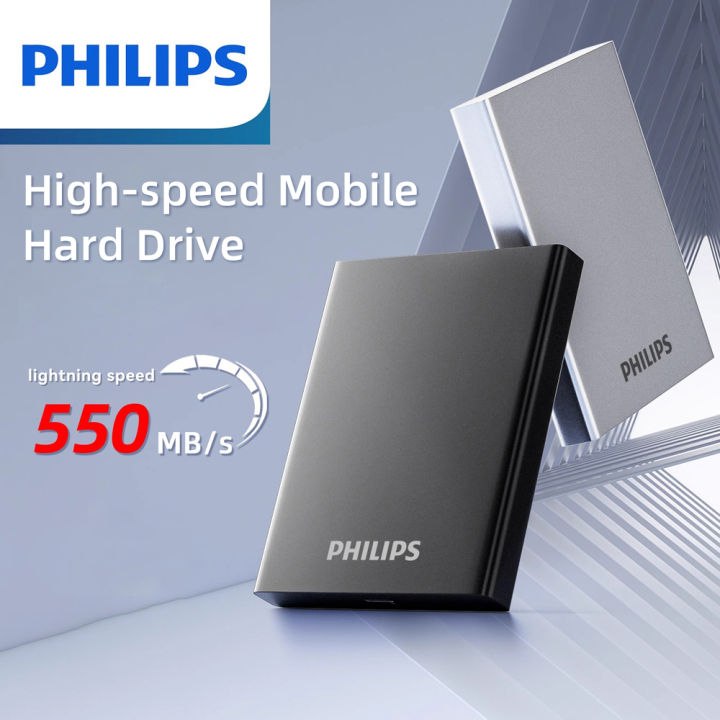 Portable SSD, 1TB External Solid State Drive, Speeds Up to 550MB/s, USB 3.2 Gen 2, Reliable Storage for Gaming, Students