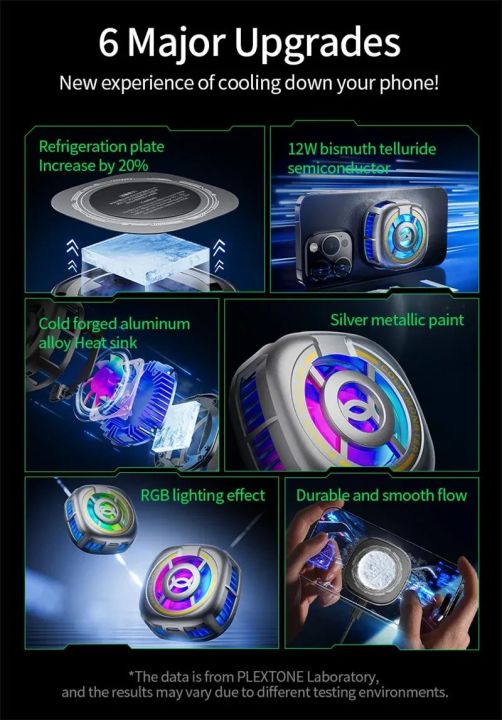 PLEXTONE%20EX2%20Ultra%20RGB%20Magnetic%20Radiator%20Phone%20Cooler%20-%20Image%202