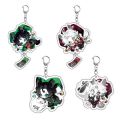 Game The Freak Circus Figure Pierrot Harlequin Cosplay Keychain Acrylic Joker Clown Keyring Key Chain Backpack  Decoration Prop. 