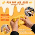Cheese Squishy Toy Slow Rising Soft Squishy Cheese Block Squeeze Fidget Toy Stress Relief Toy for Kids Adults Desk Toy .
