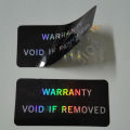 100Pcs Bar code warranty void stickers Dumb silver PET security labels with serial number waterproof tamper proof seal label. 
