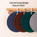 Table mat tool multifunctional kitchen silicone tableware mat, round anti slip and heat-resistant coffee cup coaster, pot holder. 