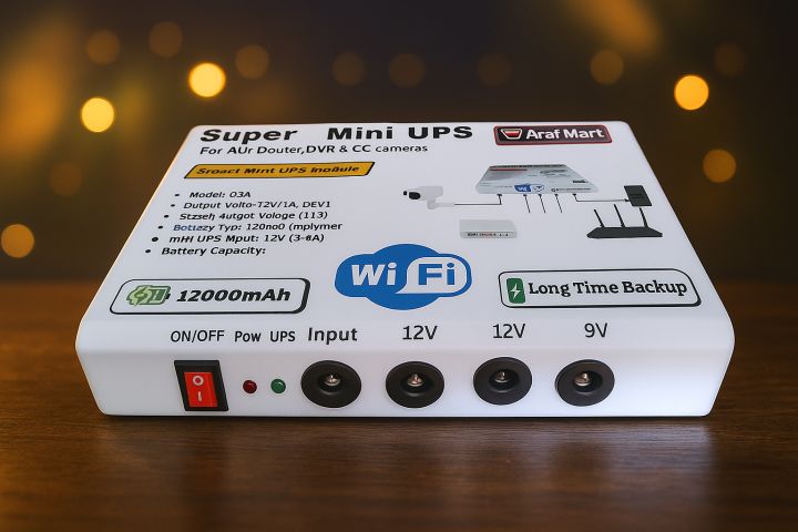 Mini%20Ups%2012V/12V/9V%2012000mAh%20Powerful%20Lithium%20Ion%20Battery%20With%20Charger%20For%20Wifi%20Router%20%7C%20Onu%20%7C%20Access%20Control%20And%20Ip%20Camera%20-%20Image%204