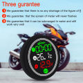 Motorcycle painel digital moto universal temperature clock Mini full screen thermometer 4 in 1 Touch screen meter. 