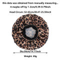 Women's Leopard Print Satin Sleep Bonnet Single-Layer Nightcap Hair Care Bedtime Routine Essential 1-Pack.
