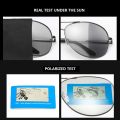 Luxury Photochromic Pilot Polarized Sunglasses Men Women Driving Chameleon Sun Glasses Change Color Day And Night Eyewear.