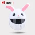 Helmet Protection Headgear Cover Cartoon Fluffy Plush Set For Motorcycle Full-Face Protective Case Motorbike Safety Trendy. 