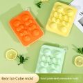 1pc Cute Teddy Bear Ice Cube Tray Flexible Food Grade Silicone Ice Cube Mold Ice Trays For Freezer. 