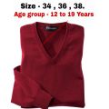 Plain Maroon Woolen School Sweater for Boys and Girls.. 