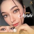 Premium lens mosiki brown/gray pattern, beautiful, sexy, 60% water-resistant lens, comfortable to wear, suitable for sensitive people.. 