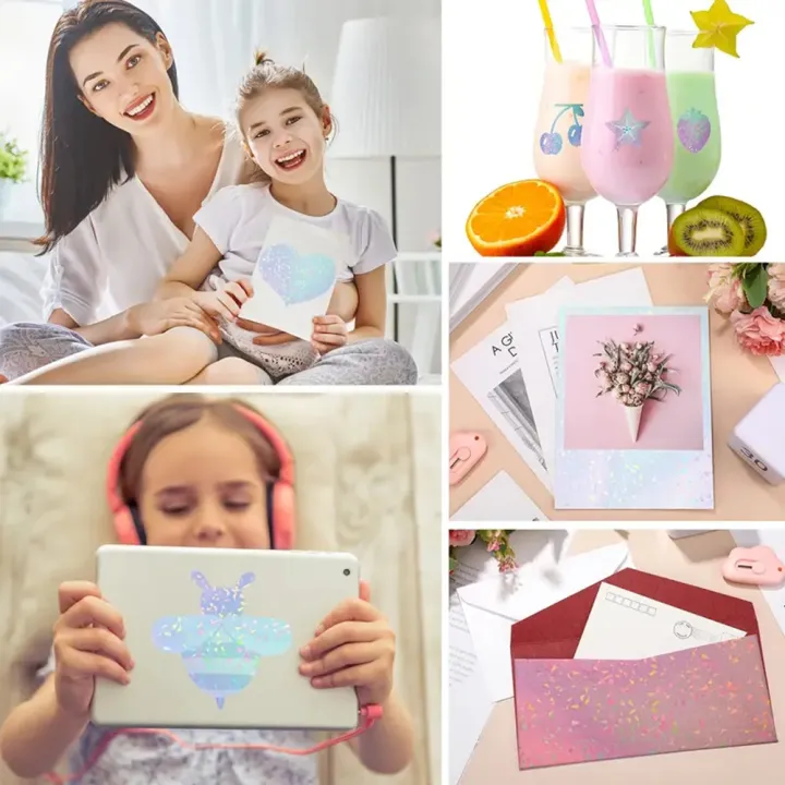 50%20Sheets%20Waterproof%20Cold%20Laminating%20Film%20A6%20Hologram%20Star%20Dot%20Self-adhesive%20Paper%20film%20DIY%20Package%20Card%20Photo%20Laminating%20Film%20-%20Image%206