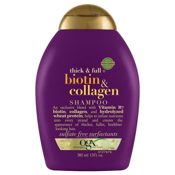 OGX Thick & Full + Biotin & Collagen Shampoo for Thin Hair Paraben Free 385ml