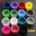 JCD 17 Colors 5.5cm Silicone Cup Bottom Cover 55MM Bottle Cover Cup Heat Insulation Bottom Cover Anti Slip Bottle Sleeve Sheath. 
