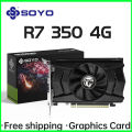 SOYO Graphics Cards R7 350 4G DDR5 128bit HDMI compatibility+DP+DVI For Desktop Gaming Computer Components GPU Video Card. 