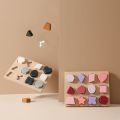 Baby Montessori BPA Free Silicone Toys Colorful Geomet Jigsaw Puzzle Nested Stacking Toys Children Shape Cognitive Learning Toys. 