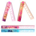 Fancy Fold able Ruler Scale pack of 2 Pcs -  6 inch into 12 - Fancy Ruler. 