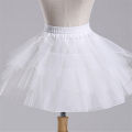 Women Girls Ruffled Short Petticoat With/No Hoop Solid Color Fluffy Bubble Tutu Skirt Puffy Half Slip Prom Crinoline Underskirt. 