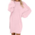 Women Winter Sweater Knit Crewneck Warm Long Sleeve O-Neck Casual Sweatshirts Dress Solid Color Oversized Basic Ladies Cloth. 