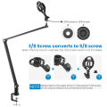 Adjustable Metal Microphone Stand for Gaming Streaming USB Condenser Mic Suspension Scissor Boom Arm for A8 A6V K688 K669 K658. 