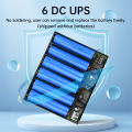 DC UPS 5V 9V 12V Output 6x 18650 Battery Uninterrupted Power Supply DIY Power Bank Box for House Router Cellphone Tablet Modem. 