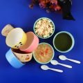 3 Pcs Cartoon Baby bowl with spoons - Baby bowl set -  Premium Quality Plastic - Food grade material  - Cereal bowl for kids - 5 different unique designs and colors. 