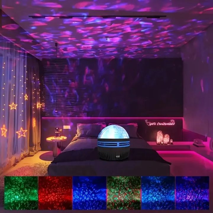 Starry%20Sky%20Projection%20Light%20Water%20Pattern%20Northern%20Lights%20Atmosphere%20Light%20Creative%20Colorful%20Rotating%20Light%20Bedhead%20Night%20Light%20-%20Image%202